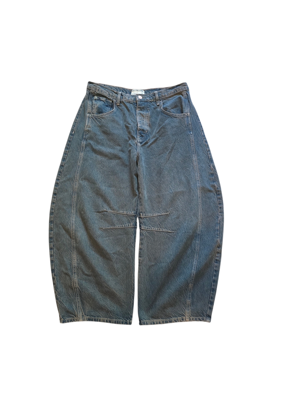 We The Free Lucky You Mid Rise Barrel Jeans Size 30 Ian Indigo